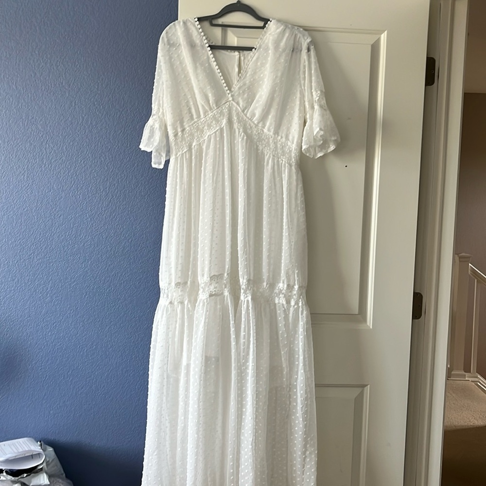 white coquette dress